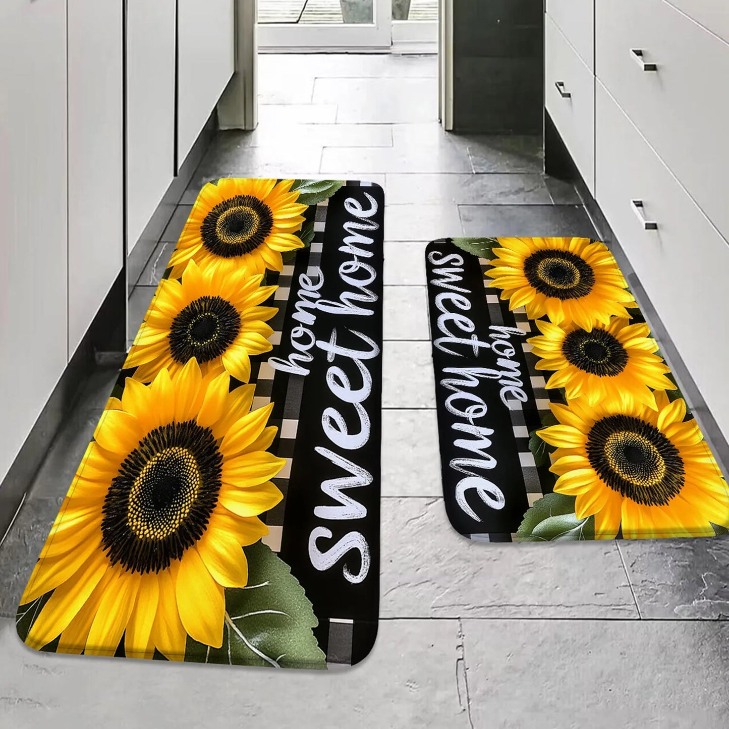 1 piece home kitchen mat set-spring sunflower Easter carpet, non-slip mat