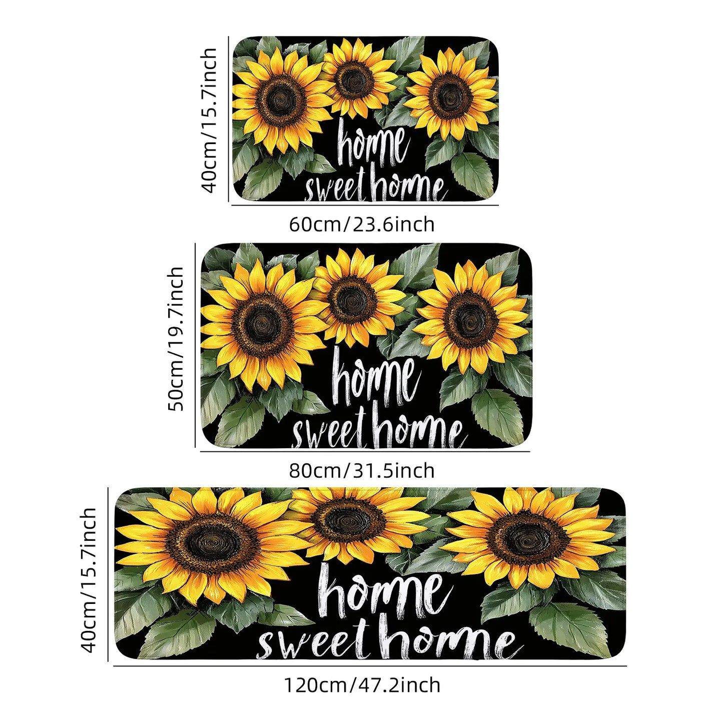 1 piece home kitchen mat set-spring sunflower Easter carpet, non-slip mat