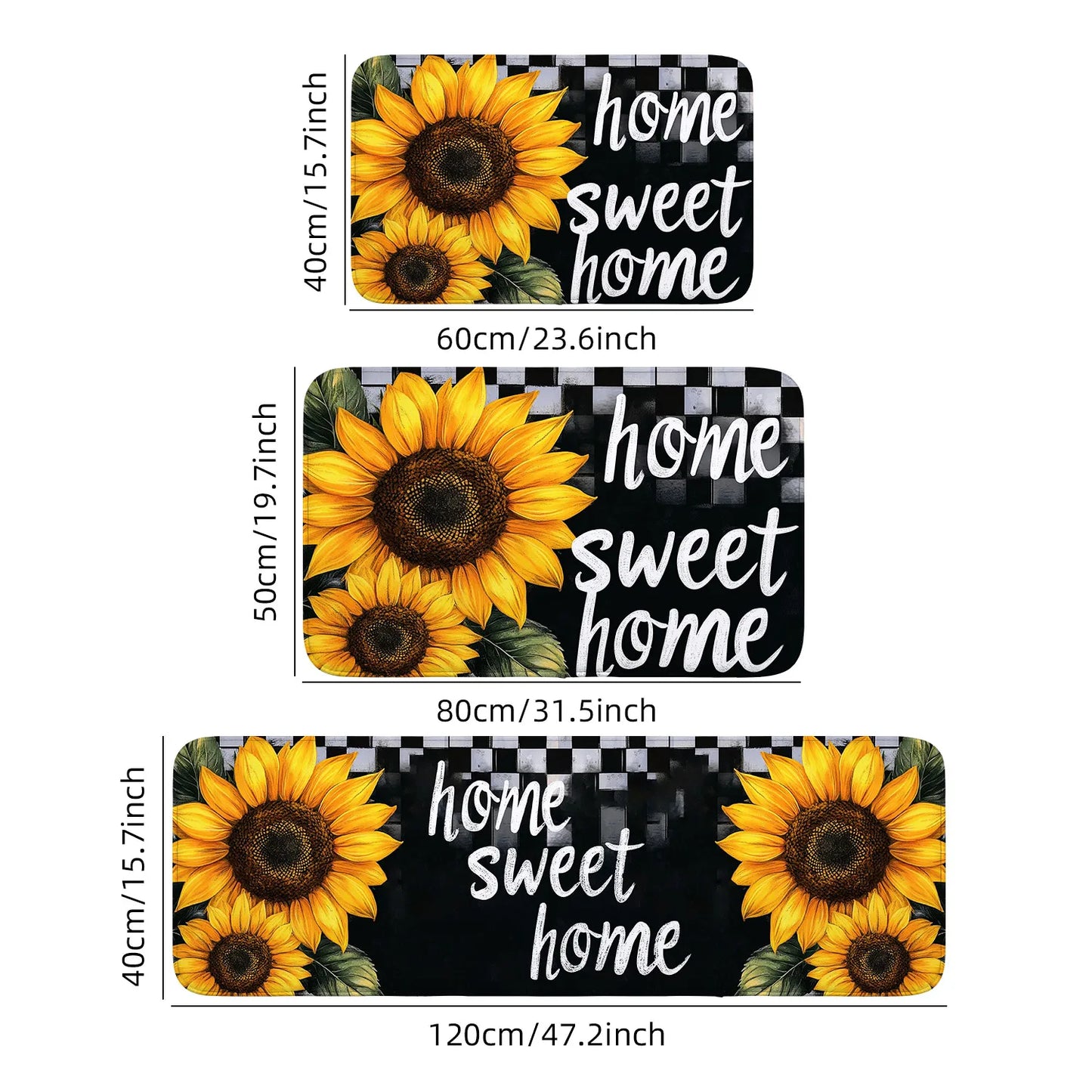 1 piece home kitchen mat set-spring sunflower Easter carpet, non-slip mat