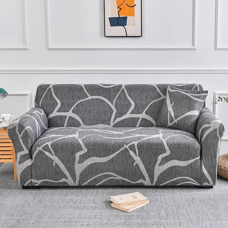 1pc Flower Printed Elastic Sofa Cover Spandex Living Room Home Decor