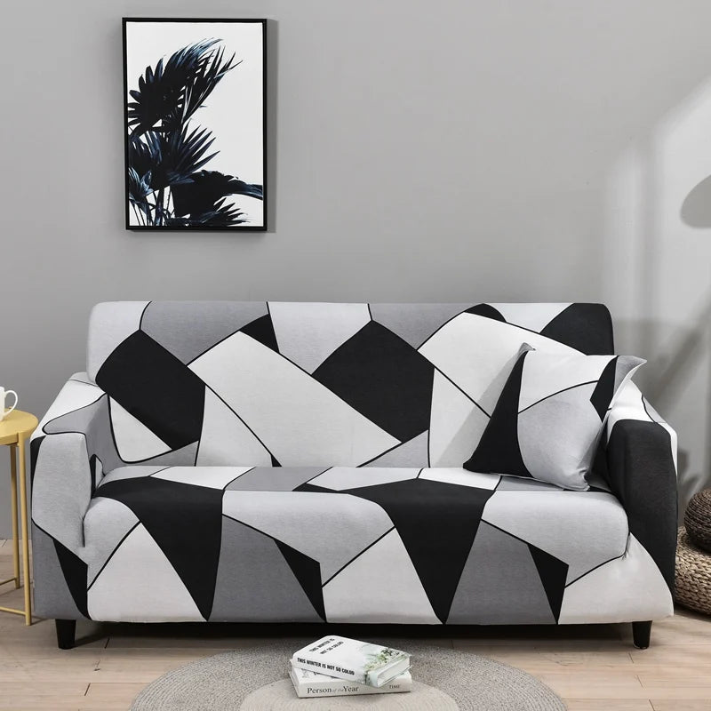 1pc Flower Printed Elastic Sofa Cover Spandex Living Room Home Decor