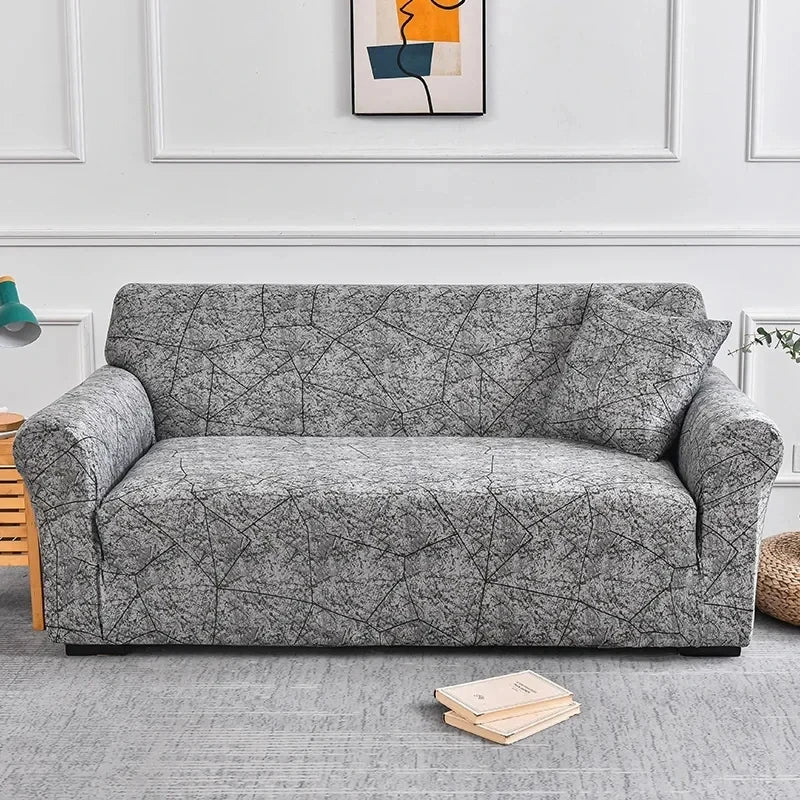 1pc Flower Printed Elastic Sofa Cover Spandex Living Room Home Decor