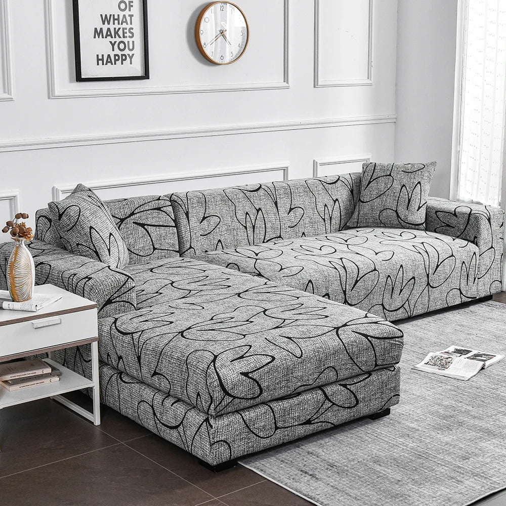 1pc Flower Printed Elastic Sofa Cover Spandex Living Room Home Decor