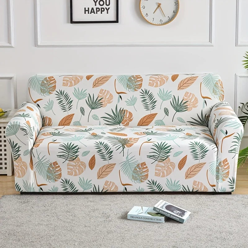 1pc Flower Printed Elastic Sofa Cover Spandex Living Room Home Decor