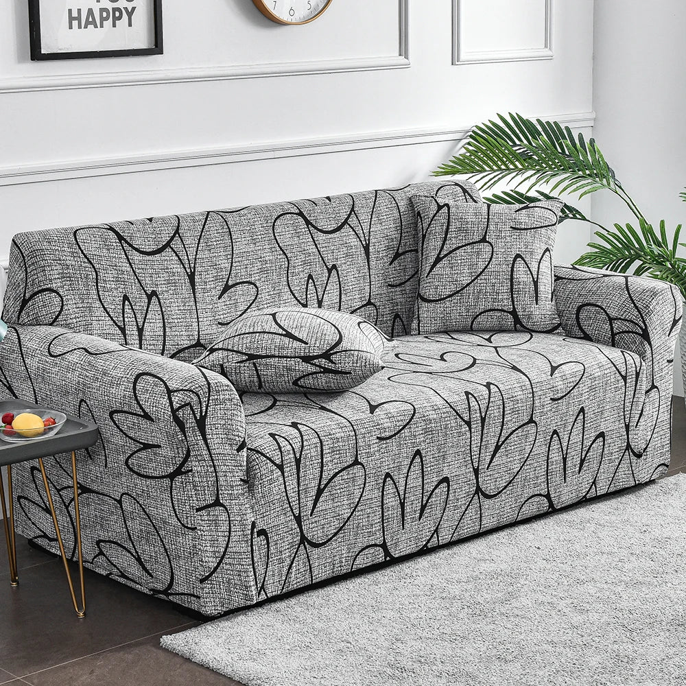 1pc Flower Printed Elastic Sofa Cover Spandex Living Room Home Decor